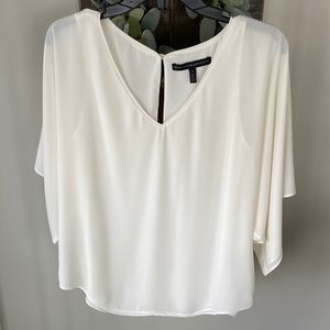 WHBM Cream Dolman Sleeve Blouse Size S